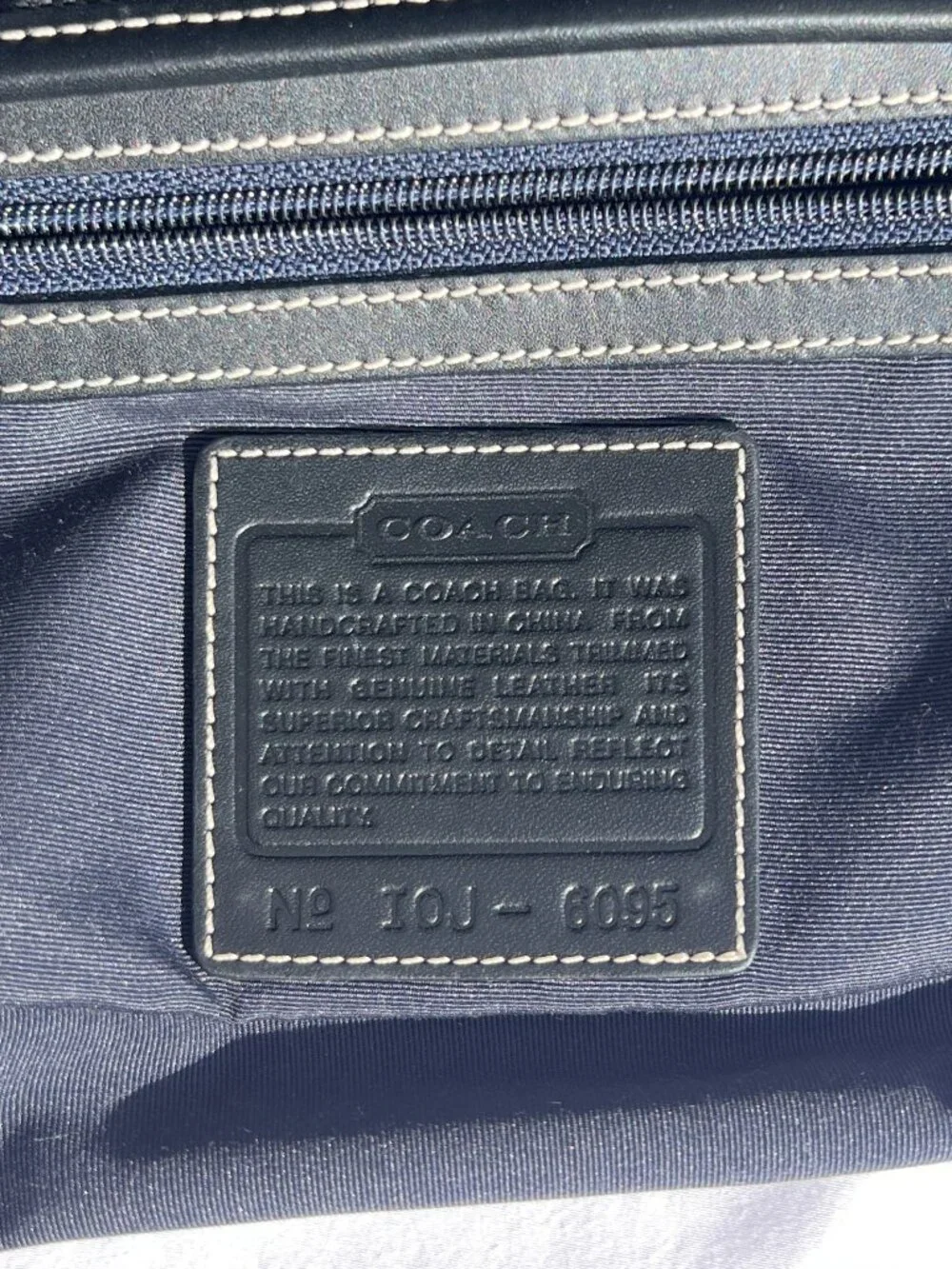 Coach Black Jacquard Monogram Canvas Shoulder Bag 6095